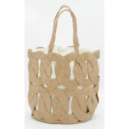 Sac en jute ajouré doublé coton