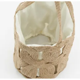 Sac en jute ajouré doublé coton
