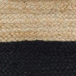 Sac cabas en jute et bois naturel et noir