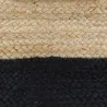 Sac cabas en jute et bois naturel et noir