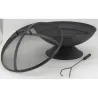 Brasero avec grille + couvercle en métal noir