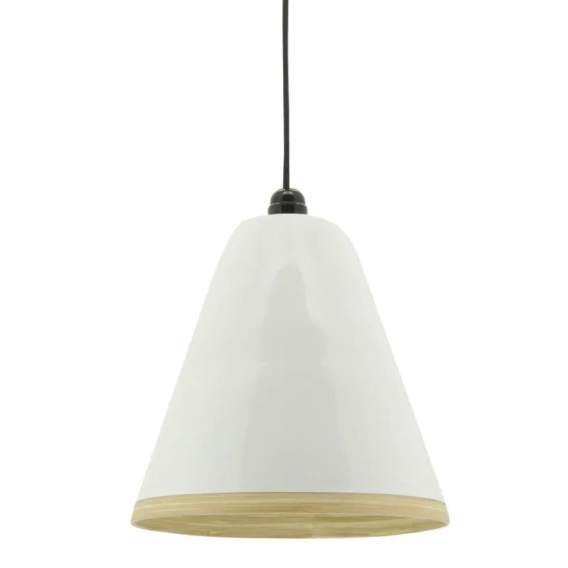 Abat-jour luminaire en bambou laqué