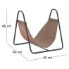 Porte-bûches en métal et cuir