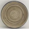 Plateaux ronds en bambou naturel et noir (lot de 2)