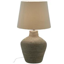 Lampe en jonc et coton