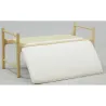Banc en bois avec coussin en coton blanc