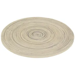 Sets de table en bambou naturel et noir (lot de 6)