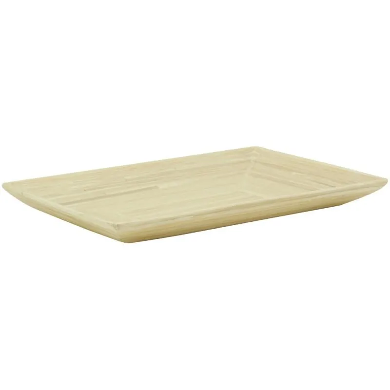 Corbeille rectangulaire en bambou naturelle