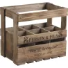 Caisse en bois vieilli 6 bouteilles Perrin et Fils
