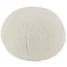 Pouf en tissu bouclettes blanc