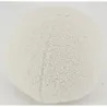 Pouf en tissu bouclettes blanc