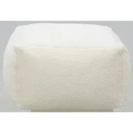 Pouf carré en bouclette