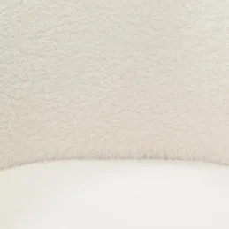 Fauteuil bois et bouclettes blanc