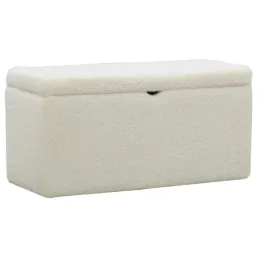 Coffre en bois et bouclettes blanc
