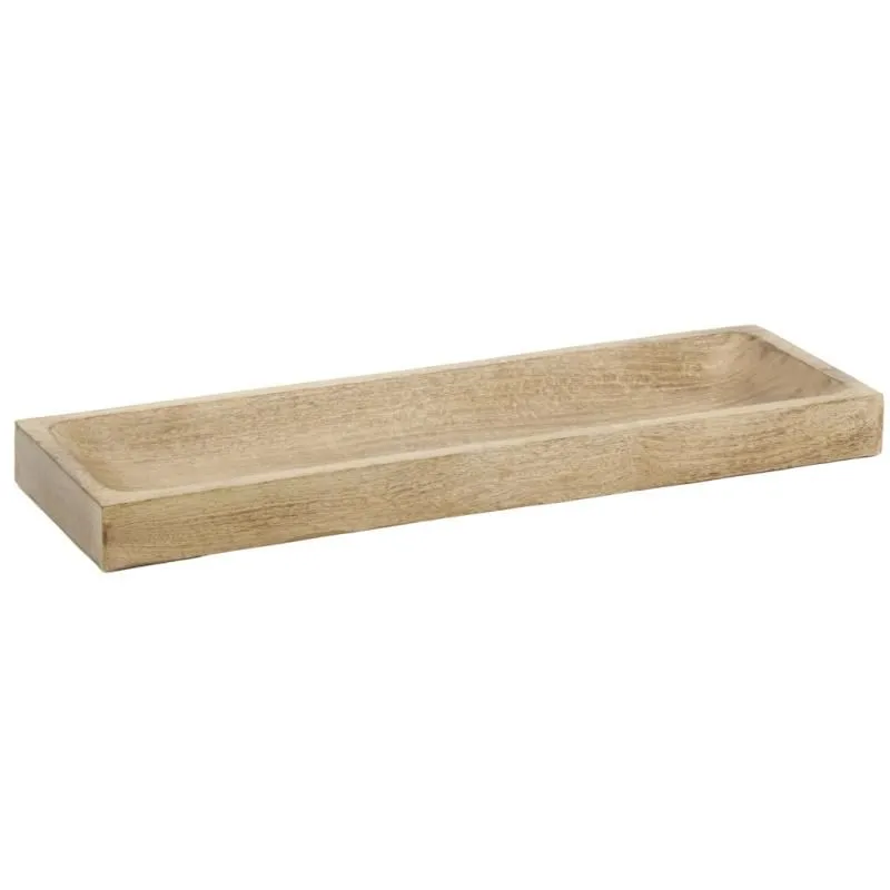 Plateau en manguier sculpté