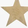 Suspensions de Noël en manguier naturel (lot de 3)