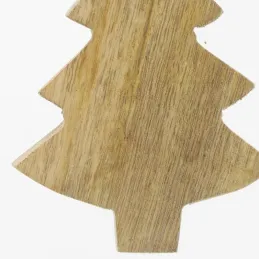 Suspensions de Noël en manguier naturel (lot de 3)
