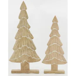 Grands sapins en manguier blanchi (lot de 2)