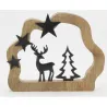 Décor sapin et cerf en manguier