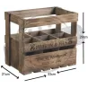 Caisse en bois vieilli 6 bouteilles Perrin et Fils