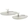 Plateaux ovales en aluminium Cerf (lot de 2)