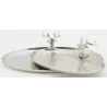 Plateaux ovales en aluminium Cerf (lot de 2)