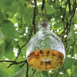 Attrape guêpes en verre chiné