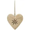 Cœurs en manguier Edelweiss (Lot de 6)