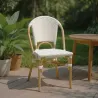 Chaise d'extérieur en rotin et résine