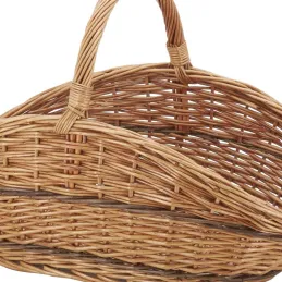 Panier à bûches en osier buff