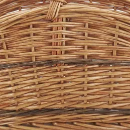 Panier à bûches en osier buff
