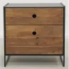 Table de nuit en métal et pin recyclé Rewood