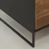 Table de nuit en métal et pin recyclé Rewood