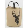 Sac rond en jute naturel plastifié