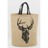 Sac rond en jute naturel plastifié