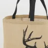 Sac rond en jute naturel plastifié