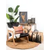 Sac rond en jute naturel plastifié