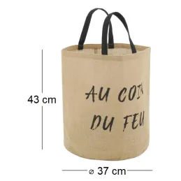 Sac rond en jute naturel plastifié