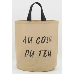 Sac rond en jute naturel plastifié