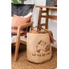 Sac rond en jute naturel plastifié