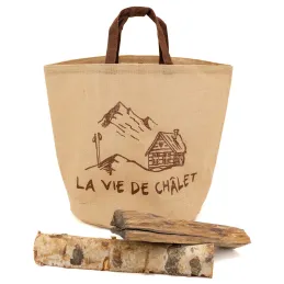 Sac rond en jute naturel plastifié
