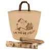 Sac rond en jute naturel plastifié