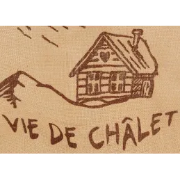 Sac rond en jute naturel plastifié