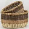 Corbeilles ovales en osier 3 tons (lot de 2)