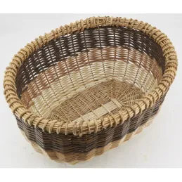 Corbeilles ovales en osier 3 tons (lot de 2)