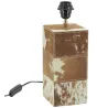 Pied de lampe en peau de vache