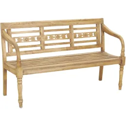 Banc 3 places en acajou naturel antique