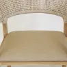 Fauteuil extérieur en teck et résine + coussin