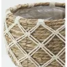 Cache-pots en jonc sur pieds (lot de 3)