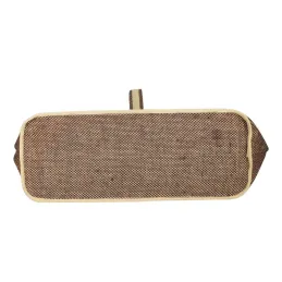 Sac à bûches en jute naturel et brun